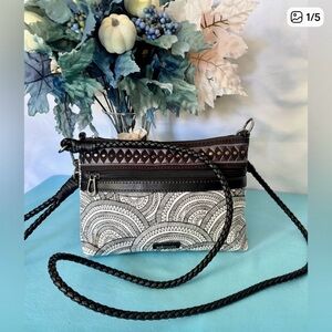 Sakroots Black and White Mini Crossbody Bag